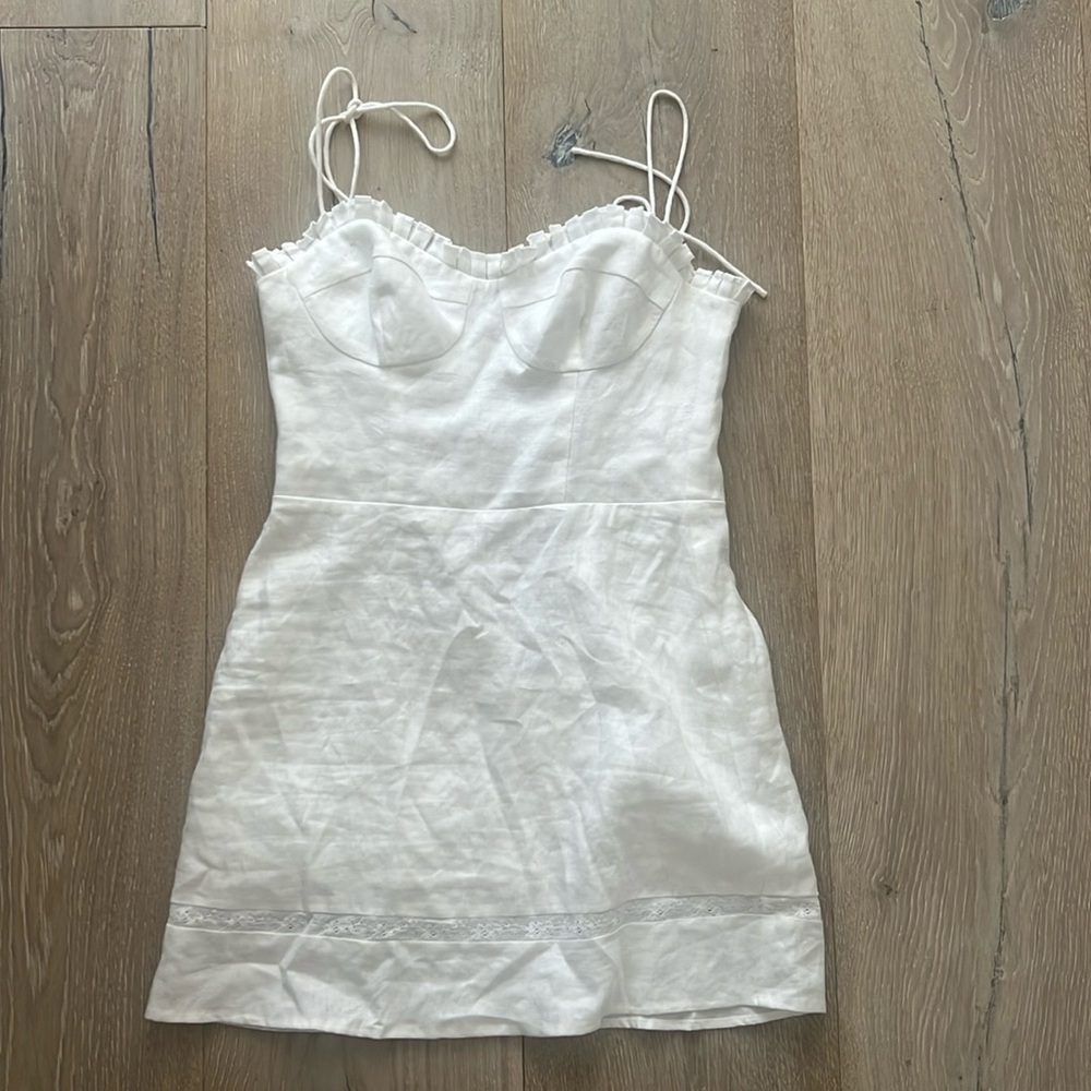 Reformation never worn white mini dress